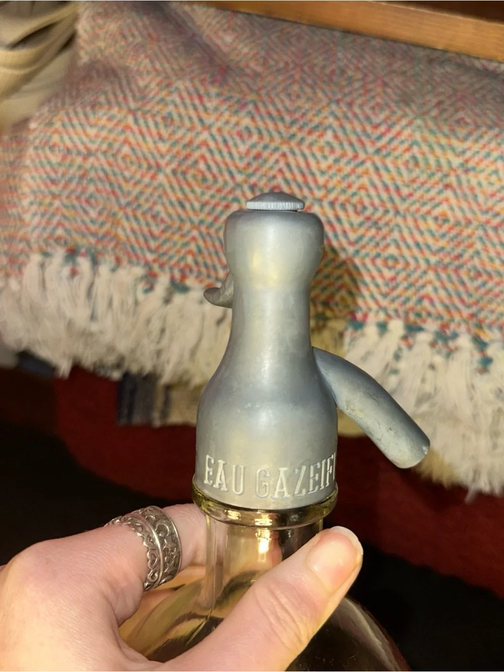 Magnolia Home Joanna Gaines Grey Glass Seltzer Bottle 12.5